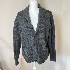 L.L. Bean Vintage 90s 100% Lambswool Dark Charcoal Gray Sweater 🩶